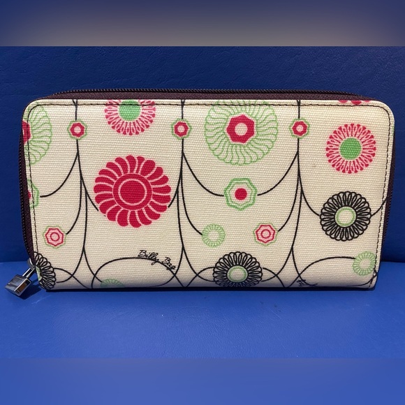 New Rare Billy Bag London vanilla Hana print zip-around wallet - Picture 4 of 16